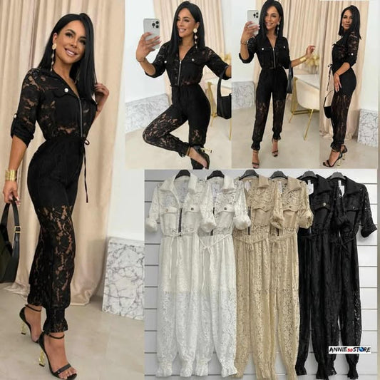 [F] koronkowy kombinezon 3 kolory