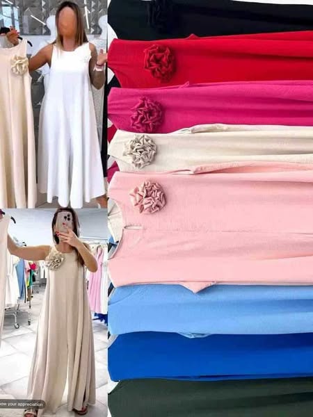 kombinezon plus size różą puder