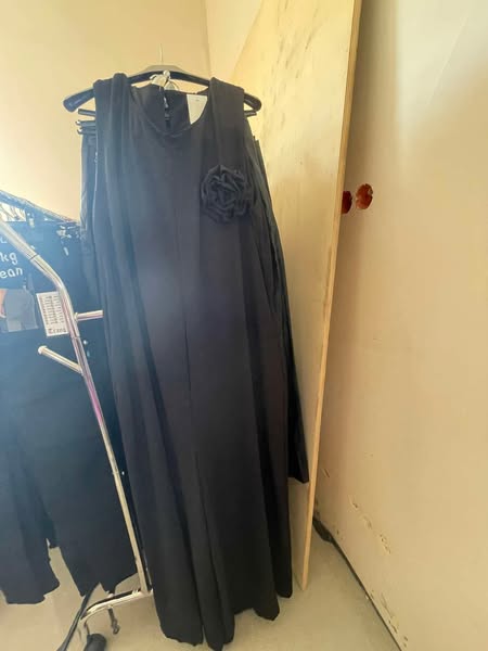 kombi czarny z róża plus size
