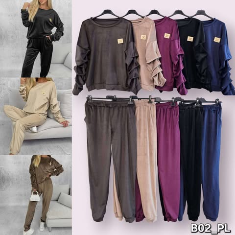 [NZ] dres welur z falbankami