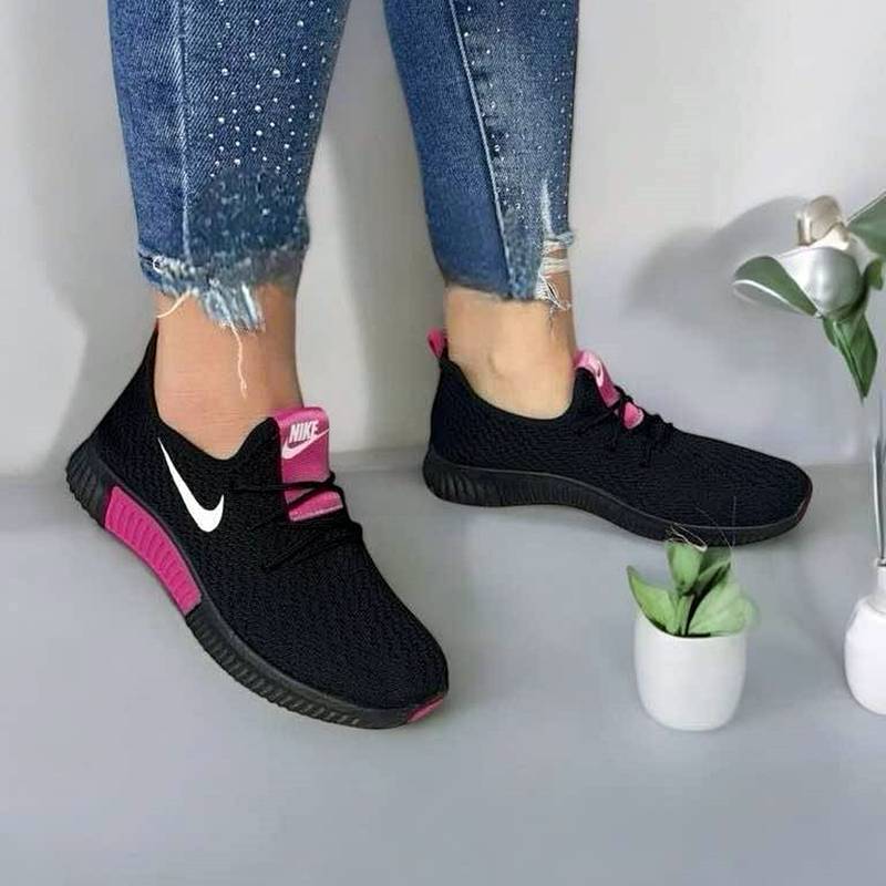 [F] buty czarno-różowe