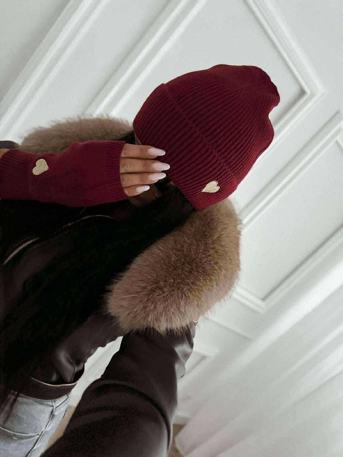 [F] zestaw czapka+rekawiczki