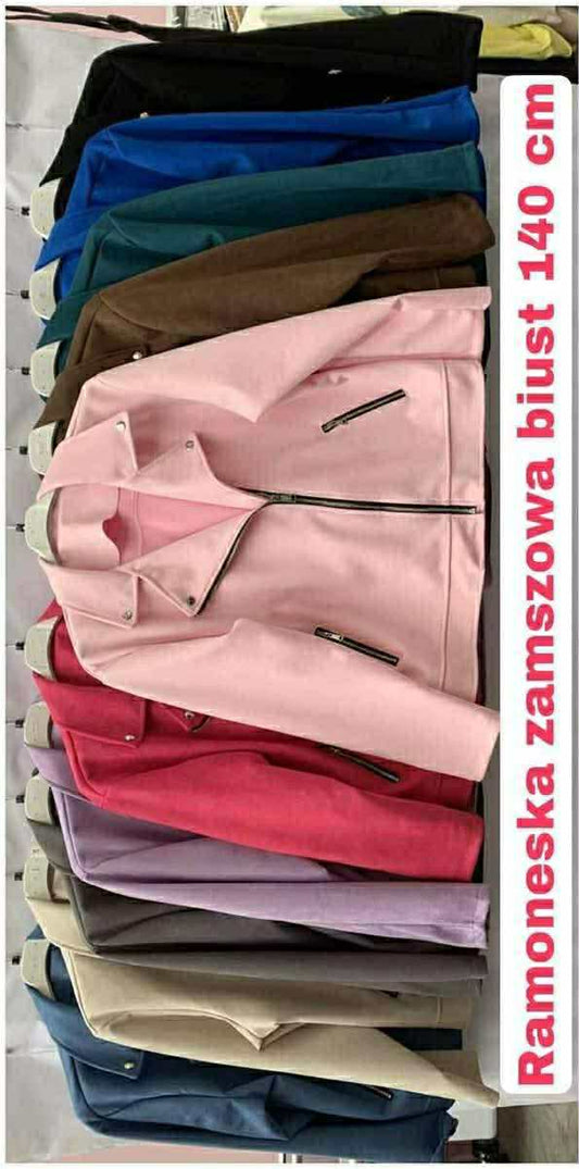[NZ] Ramoneska zamszowa plus size