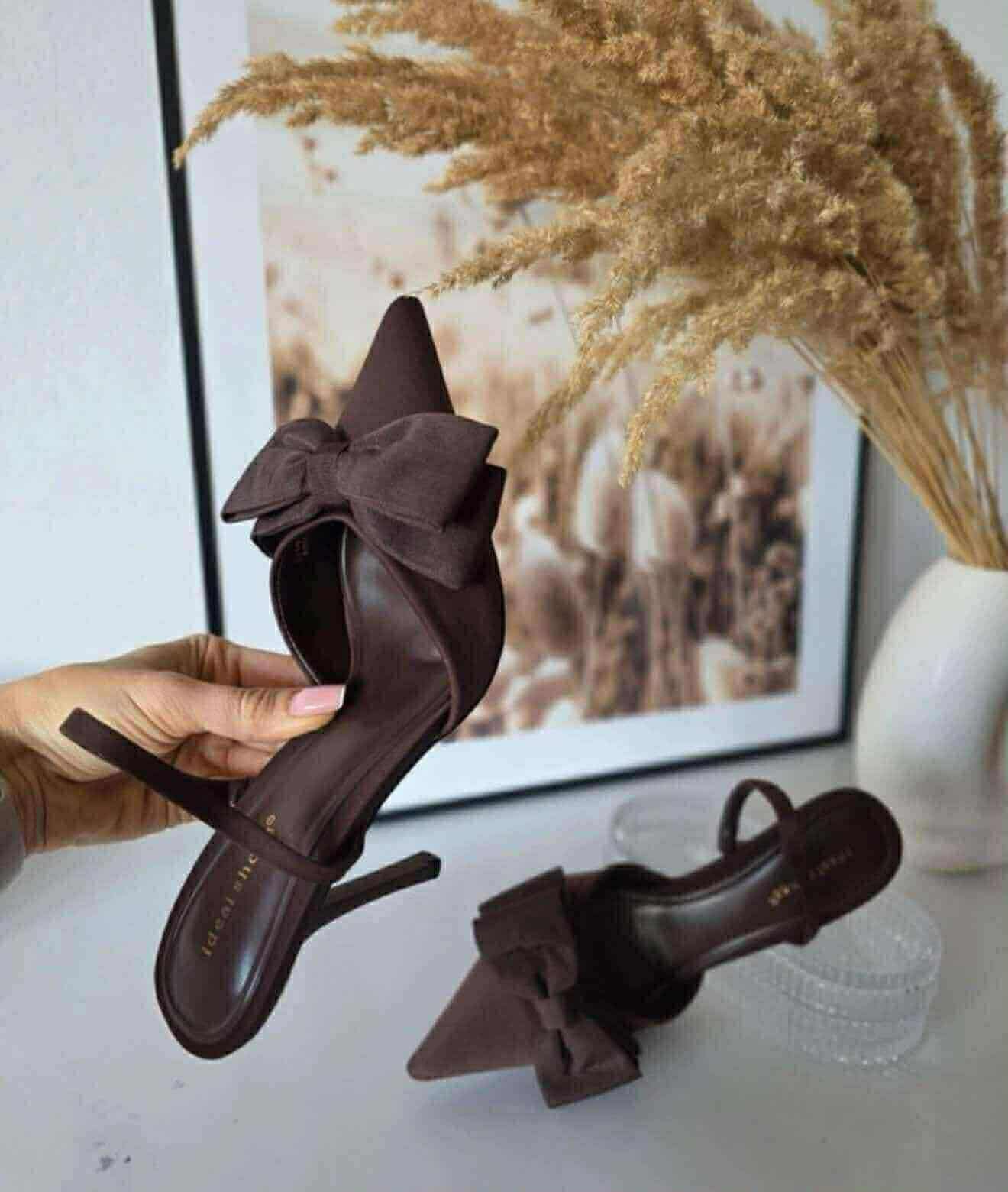 [F] buty szpilki czekoladowe