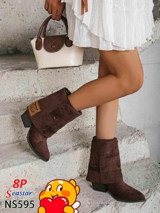 [F] buty kowbojki czekolada