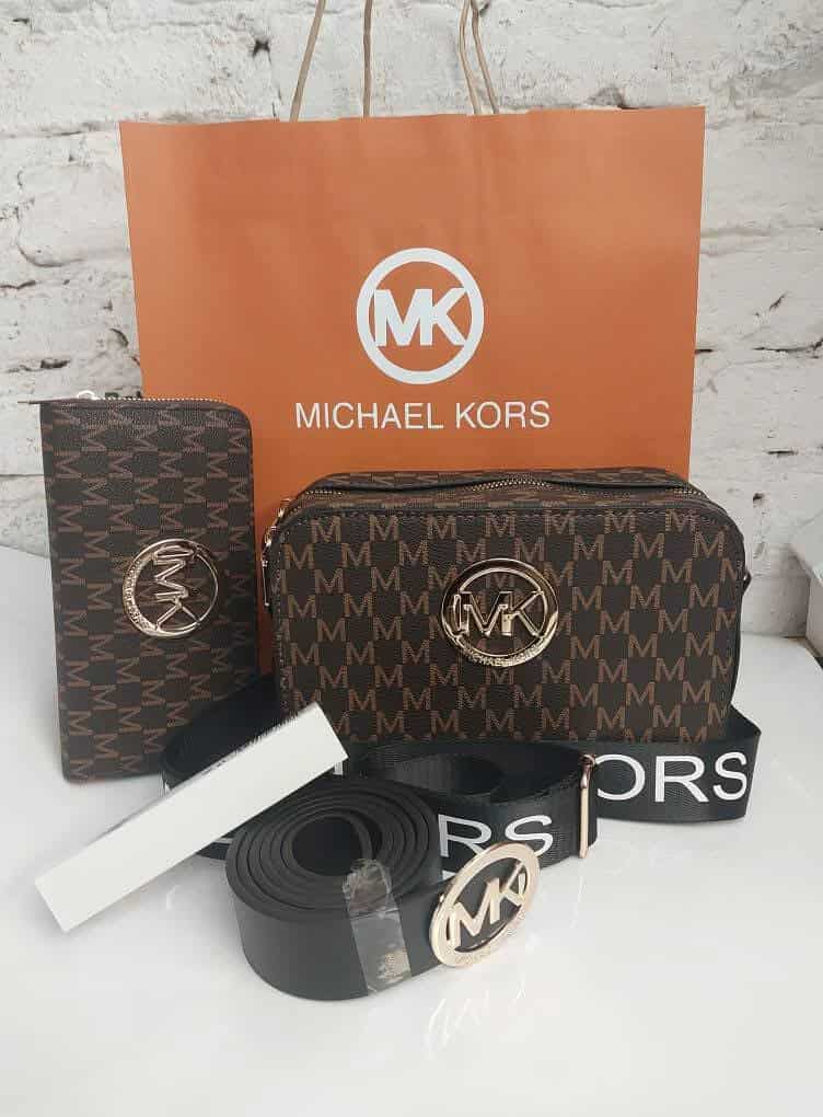 [F] damski zestaw ciemny brąz MK