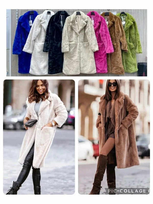 [F] płaszcz  pluszowy