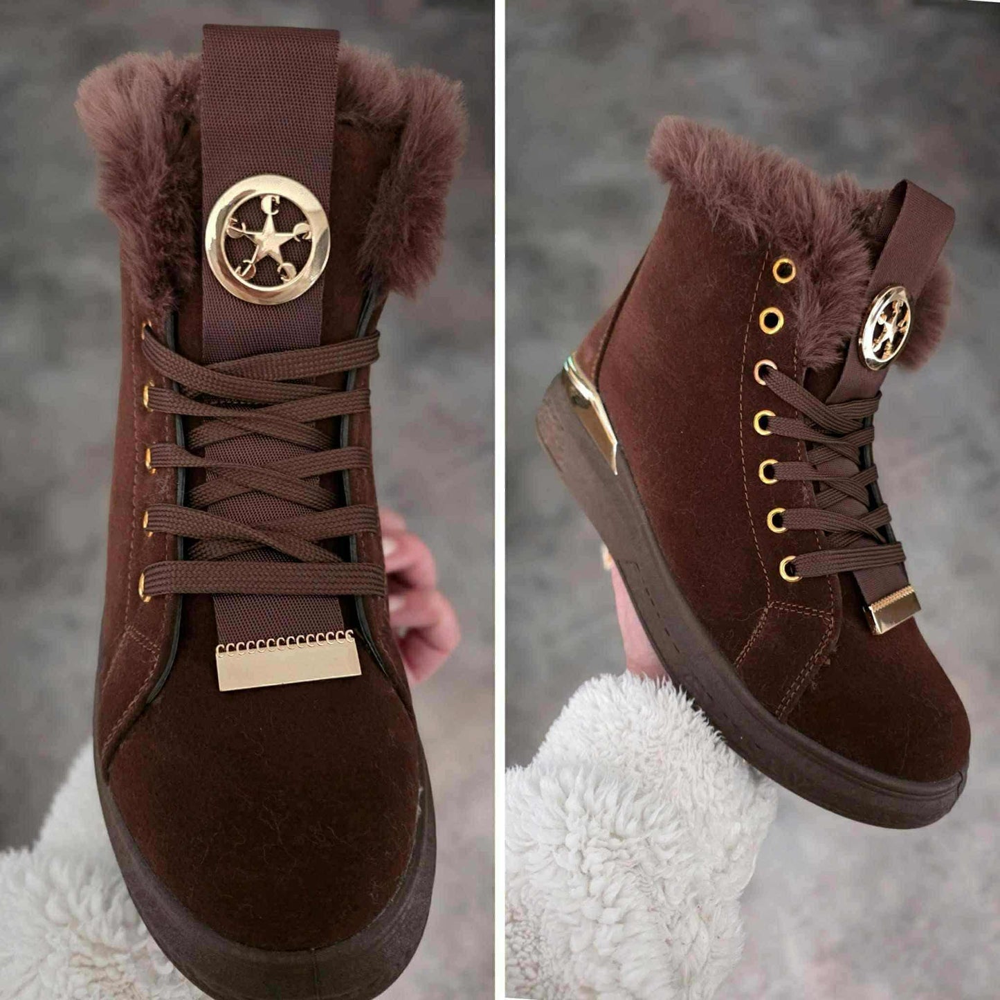 [F] buty botki czekoladowe